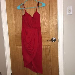 red homecoming prom dress